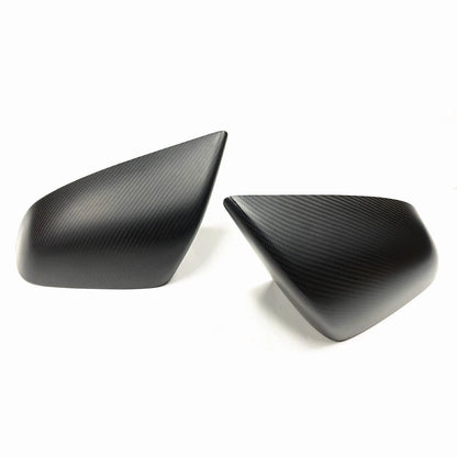 Carbon Fiber Mirror Covers for Tesla Model S Matte Black (2012-2020)