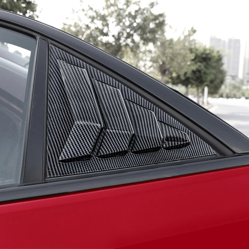 2 x Carbon Fiber Side Window Louver Shutter Cover for Cadillac ATS (2013–2019)