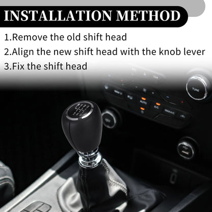 6 Speed Manual Gear Shifter Knob for Chevy Cruze Faux Leather (2008-2012)