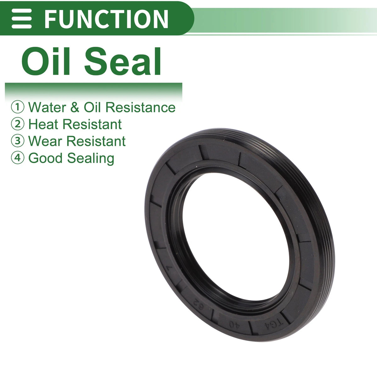 Oil Seal 40x62x7mm NBR Rubber High Pressure Black 5 Pcs
