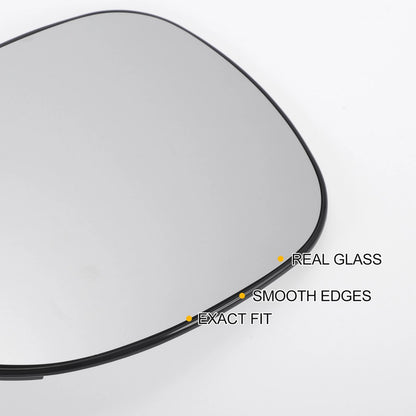 Left Side Heated White Mirror Glass for Honda Civic (2005-2012)