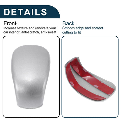 ABS Gear Shift Knob Cover for Honda Civic 11th Gen (2021-2023) Silver Tone