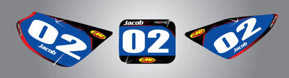 Custom Number Plate Graphics for Honda CRF 50 (2004-2012) Barbed Stickers