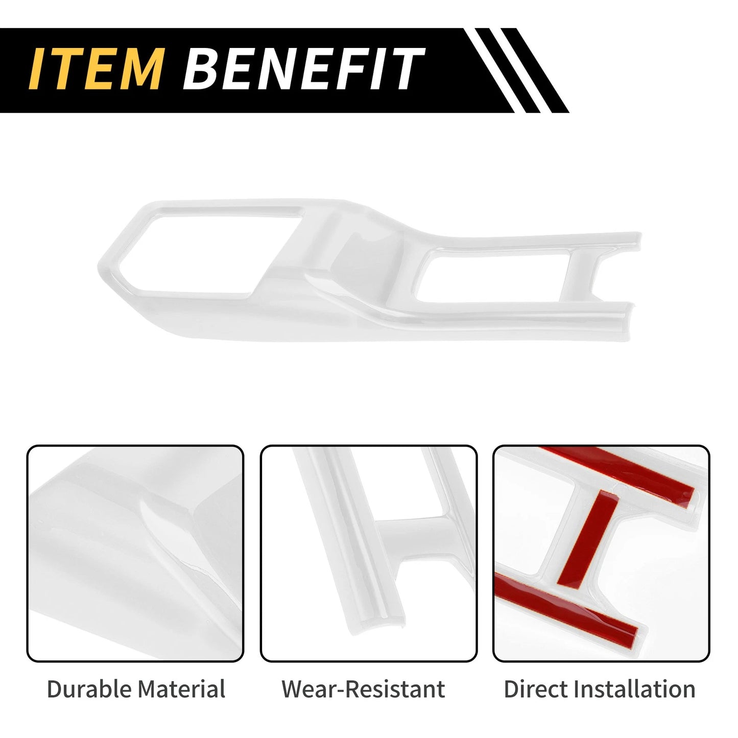 4WD Gear Shift Panel Cover Trim for Jeep Wrangler JL JLU (2018-2024) White