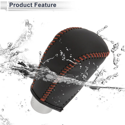 Black Brown Faux Leather Gear Shift Knob Cover for Toyota Corolla (2009-2013)