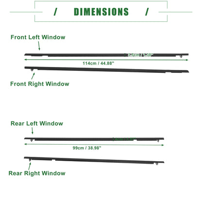Weatherstrip Window Trim Seal for Honda Civic  - 1 Set