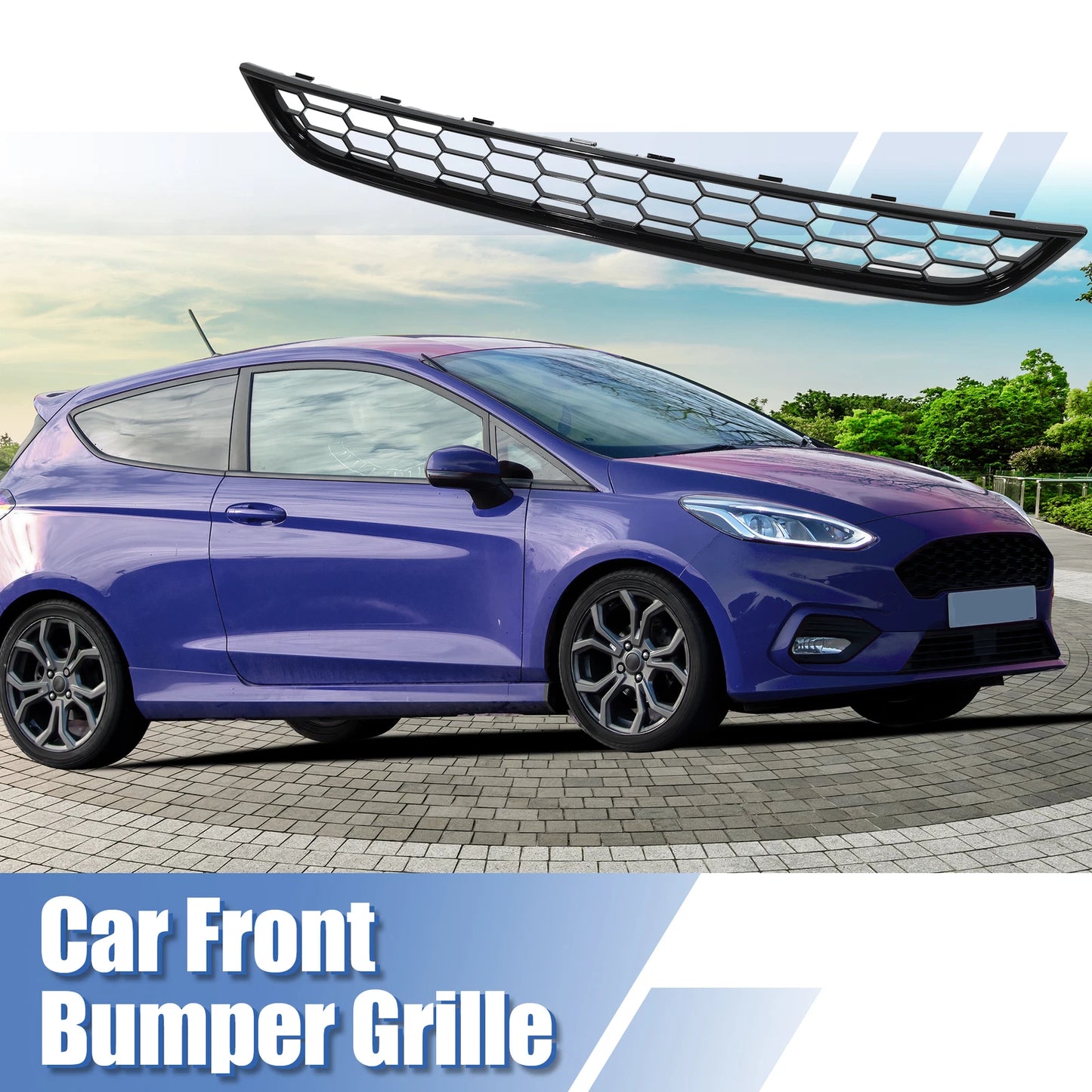 Front Lower Bumper Grille Cover Trim for Ford Fiesta (2013-2017)