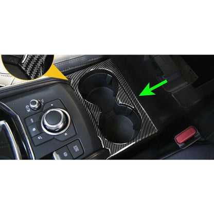 Carbon Fiber Cup Holder Cover Trim for Mazda CX-5 (2017-2021)