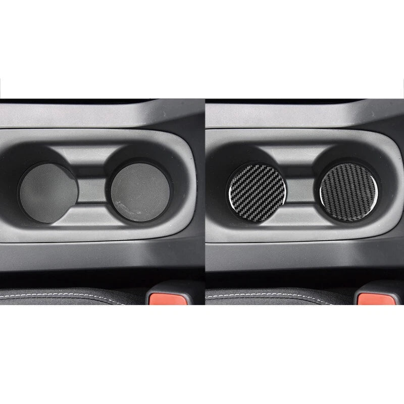 Soft Carbon Fiber Front Seat Water Cup Holder Trim for Toyota Corolla 2019-2024