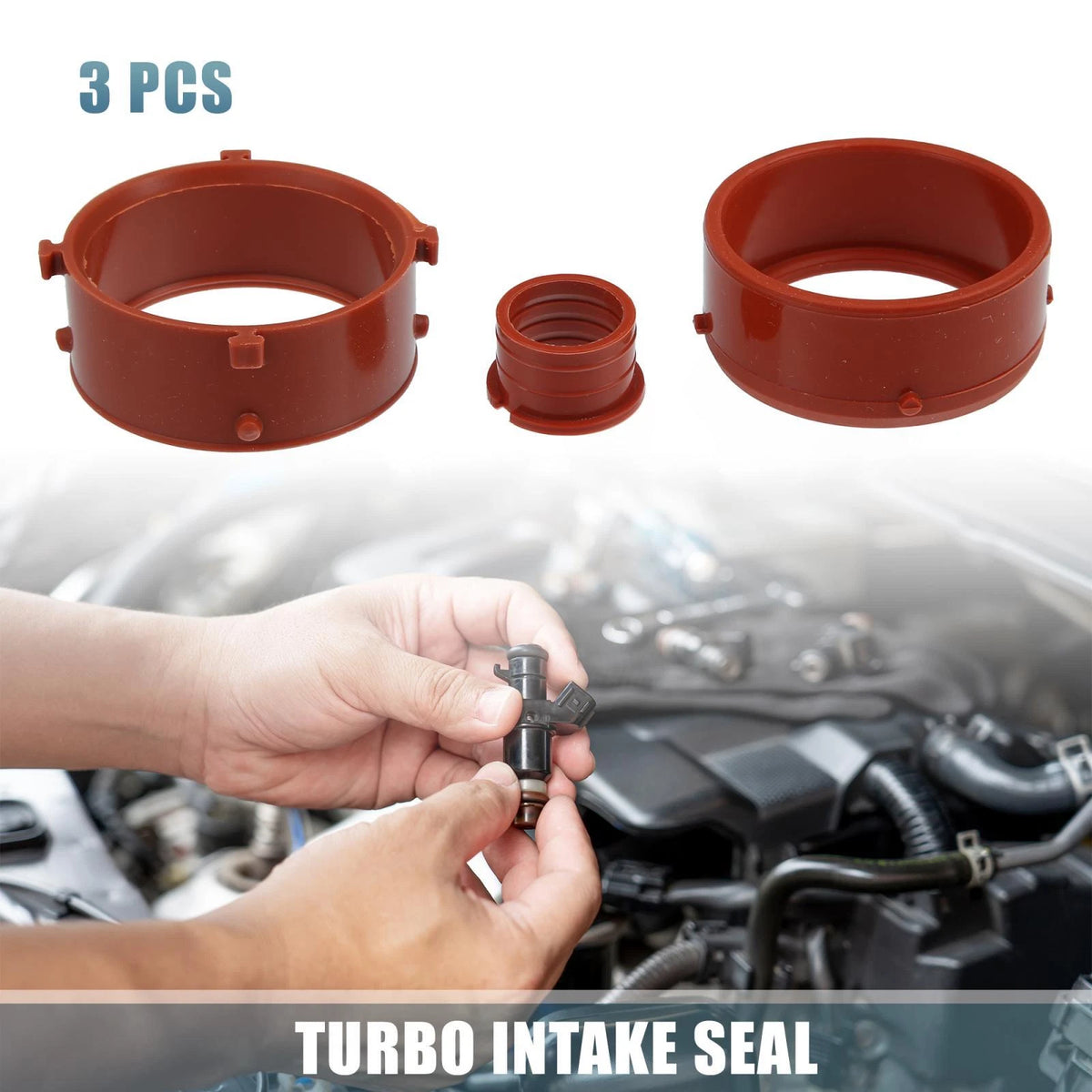 2 x Red Turbo Intake Seals for Mercedes-Benz R320 (2007-2008)