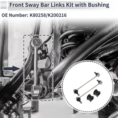 Front Stabilizer Bar Links 2 x Bushing for Jeep Patriot (2007-2017)