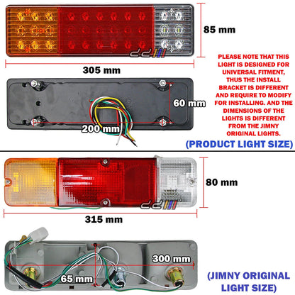 12V LED Tail Light for Suzuki Jimny Sierra SJ410 SJ413 Samurai (1981-1998)