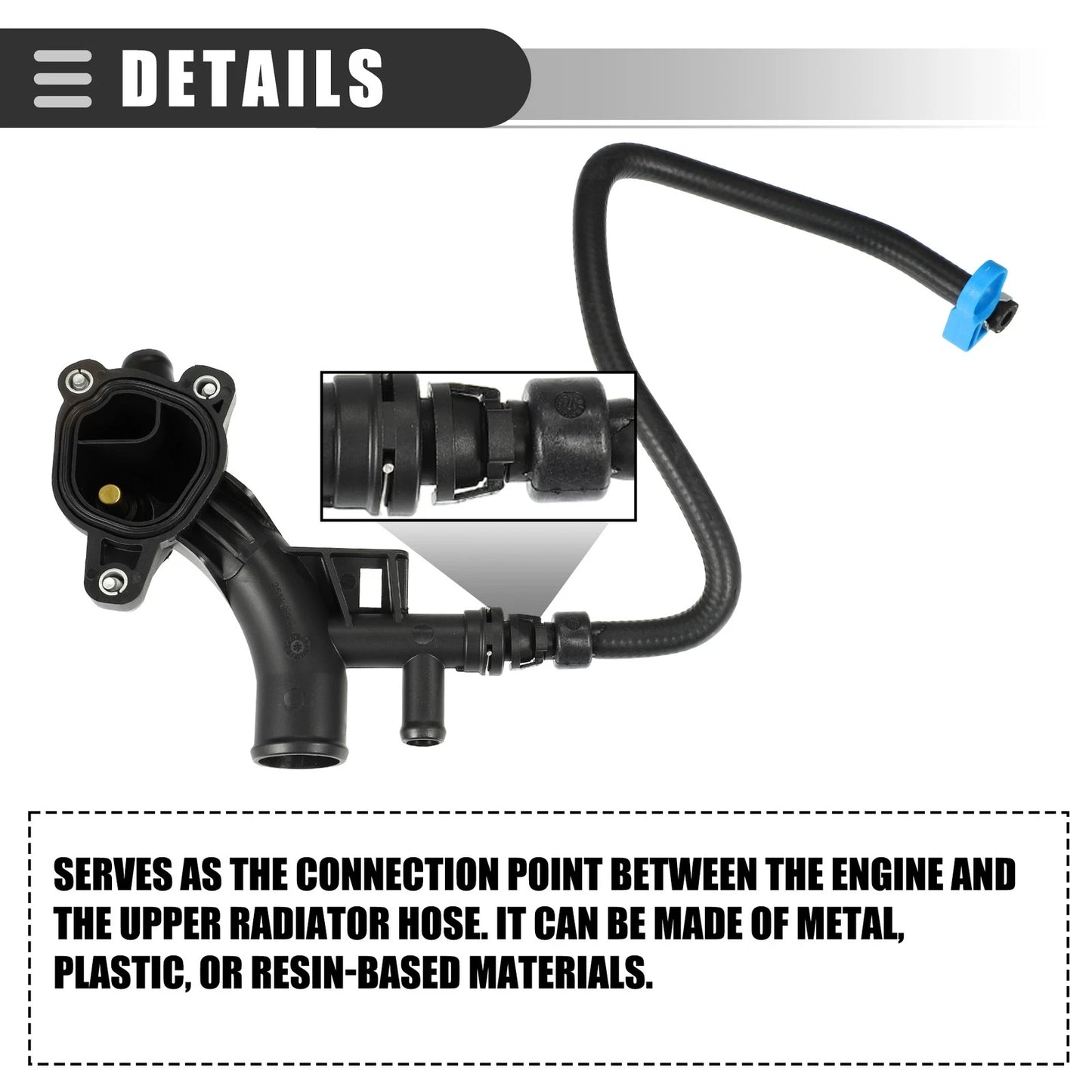 Engine Coolant Housing Water Outlet & Inlet Hose for Chevrolet Cruze