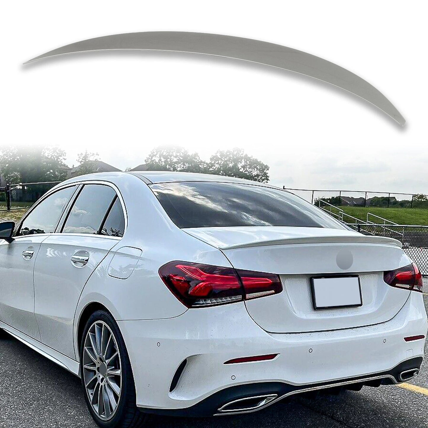 ABS Boot Spoiler for Mercedes Benz V177 Gray Metallic (2018-2023)