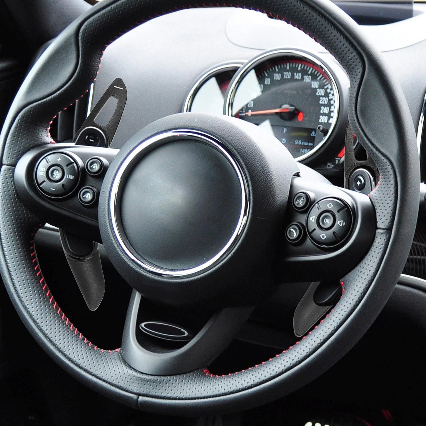 Black Steering Wheel Shift Paddle Extend Cover for BMW Mini Cooper (2002-2023)