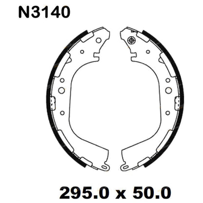 Rear Brake Shoes Set for Nissan Pathfinder R50 (1995-2005)