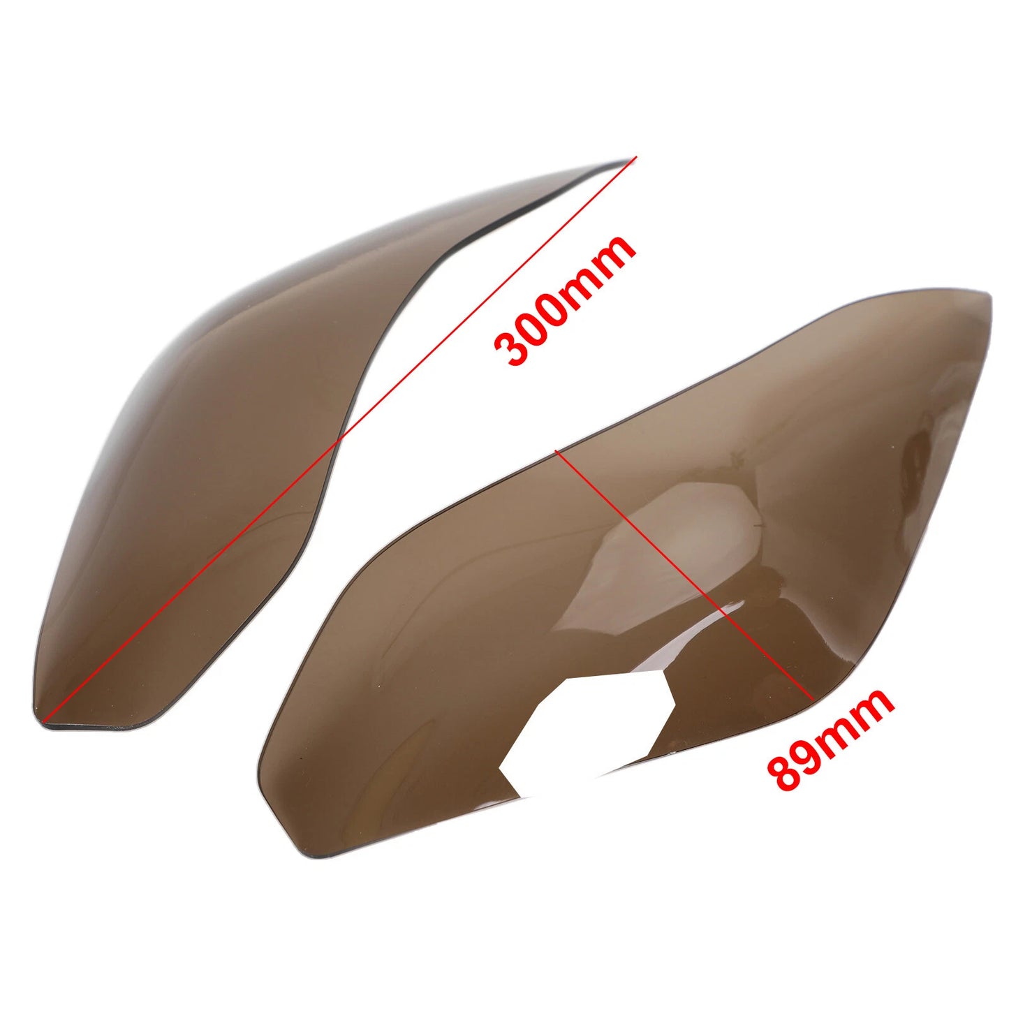 Headlight Glass Protector Cover Smoke for Kawasaki Ninja 300, Versys 650 (15-17)