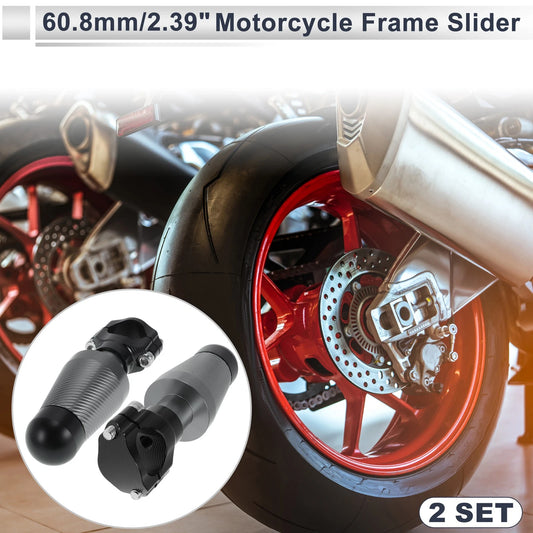 1.1–1.3" Aluminum Alloy Motorcycle Slider Frame 2 x Screws, Titanium Tone for Make Model