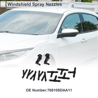 5 Pcs Washer Nozzle & Hose Connector for Honda (2006-2011)