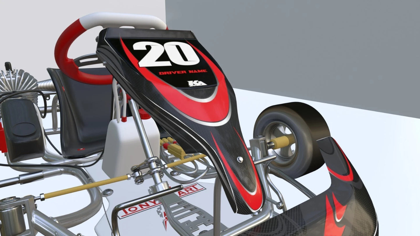 Custom KART ART Sticker Kit for CRG 06 Kart - Rage Style Graphics Decals