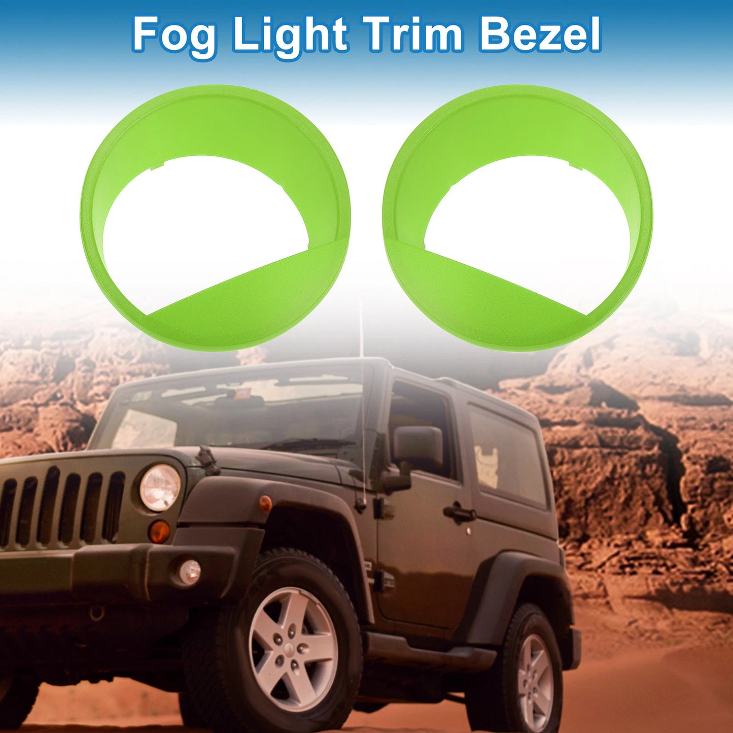 Headlight Trim Bezels for Jeep Wrangler JK (2007-2018)