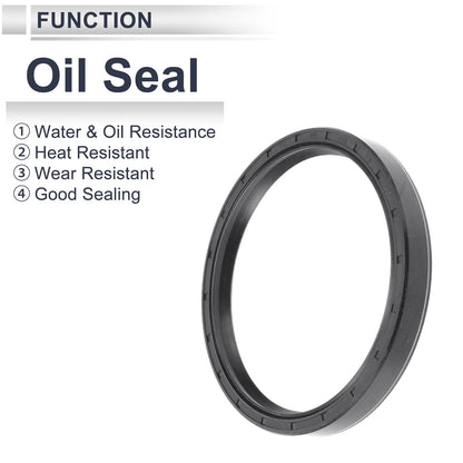 Oil Seal Rotary Shaft Seal Nitrile Rubber 95x110x13mm Black 5 Pcs for Make Model
