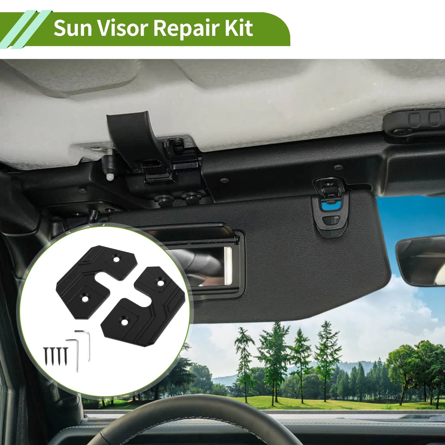 Sun Visor Repair Kit for Jeep Wrangler JK JL (2018)