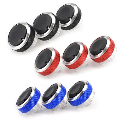 3 x Aluminium Knobs for Ford Focus, Mondeo, S-Max Air Conditioning