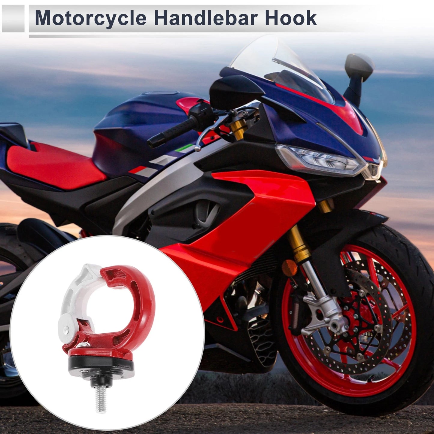 1x Round Shape Aluminum Alloy Motorcycle Hanging Hook for Motorcycles