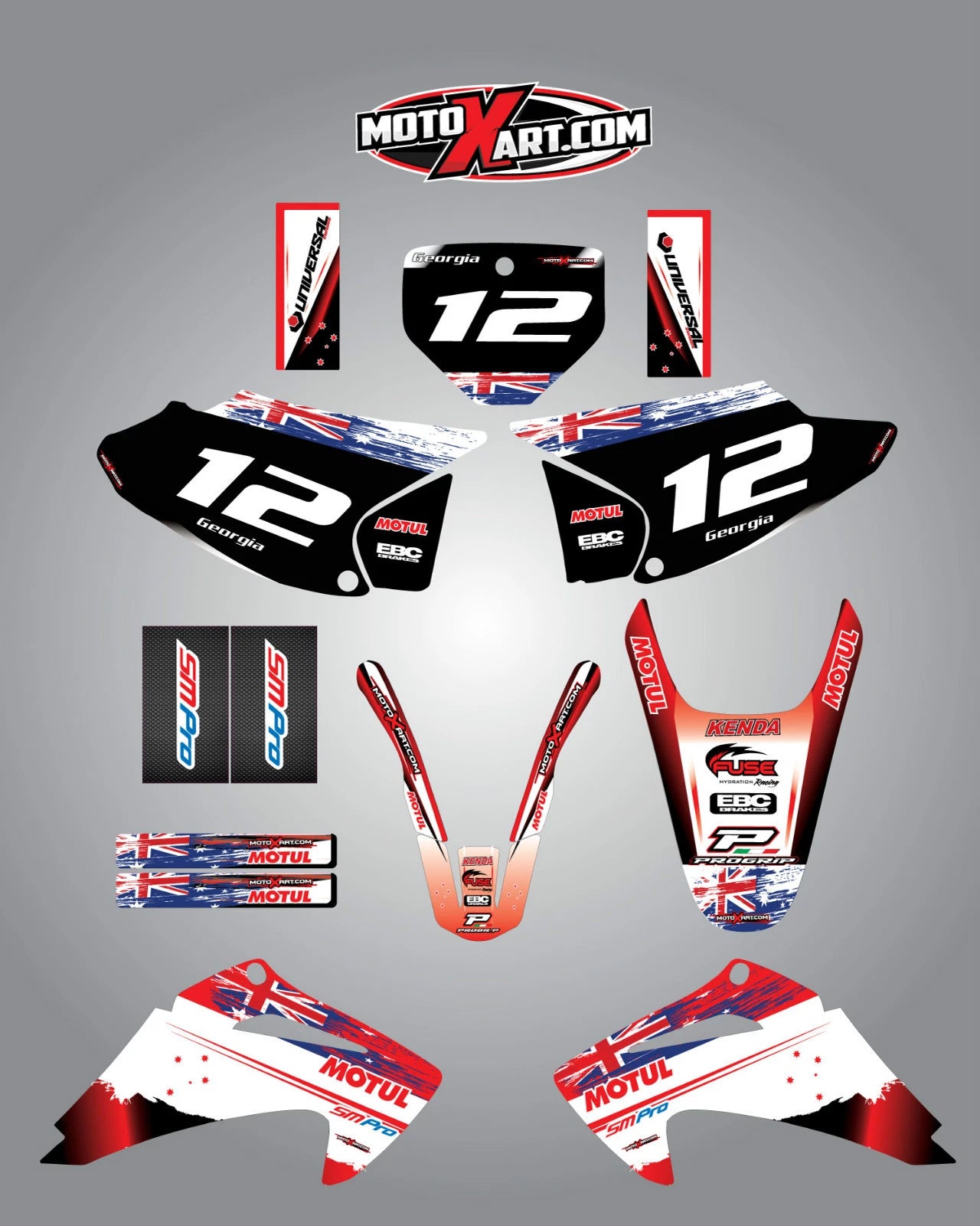 Custom Graphic Kit for Honda CRF 150F (2003-2007) - Aussie Pride Decals
