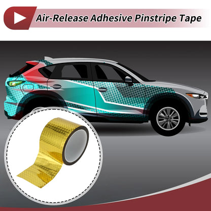 Pinstripe Tape 70mmx50m Laser Gold Tone for Car, Motorcycle & Boat