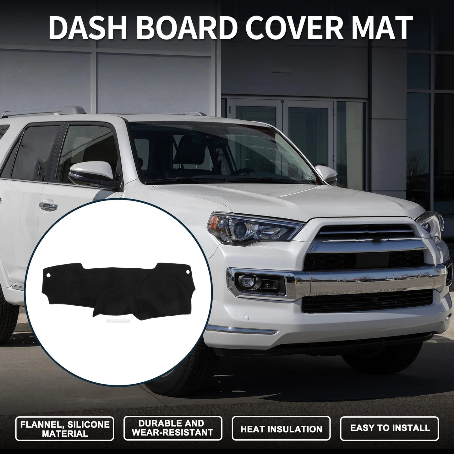 Dashboard Cover Mat for Nissan Micra March K13 Sun Protector Black (2010-2017)