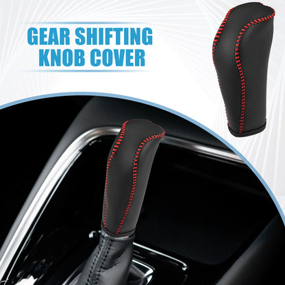 Gear Shift Lever Cover for Honda Fit (2014-2018) Red Stitches