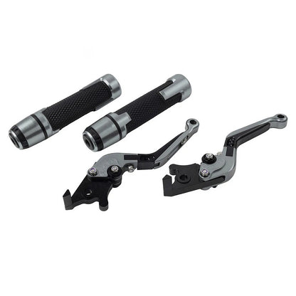 CNC Brake Clutch Levers & Handlebar Grips Set for Suzuki GSR750 GSXR600 (2011-2016)