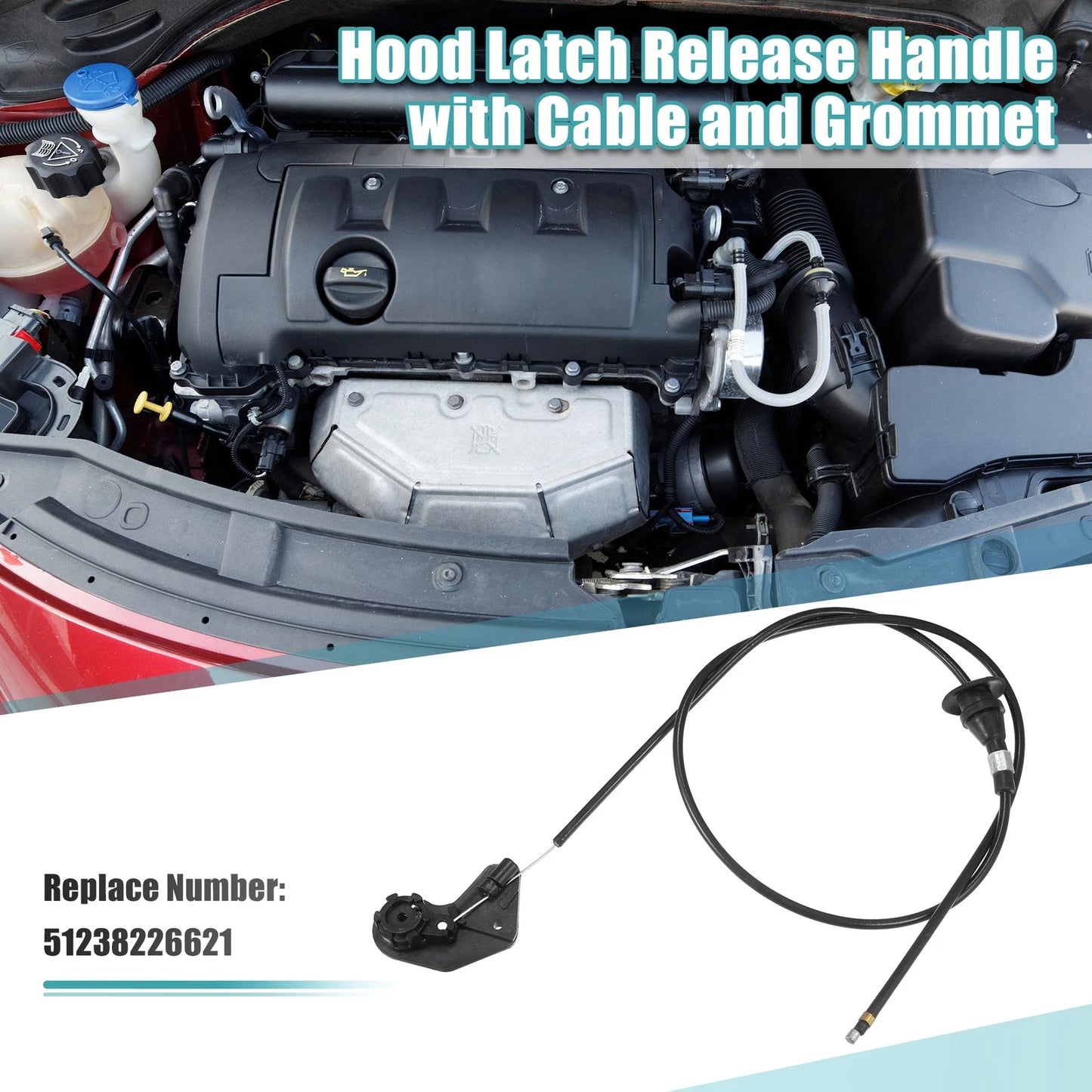 Hood Latch Release Cable for BMW 540i (1997-2003)