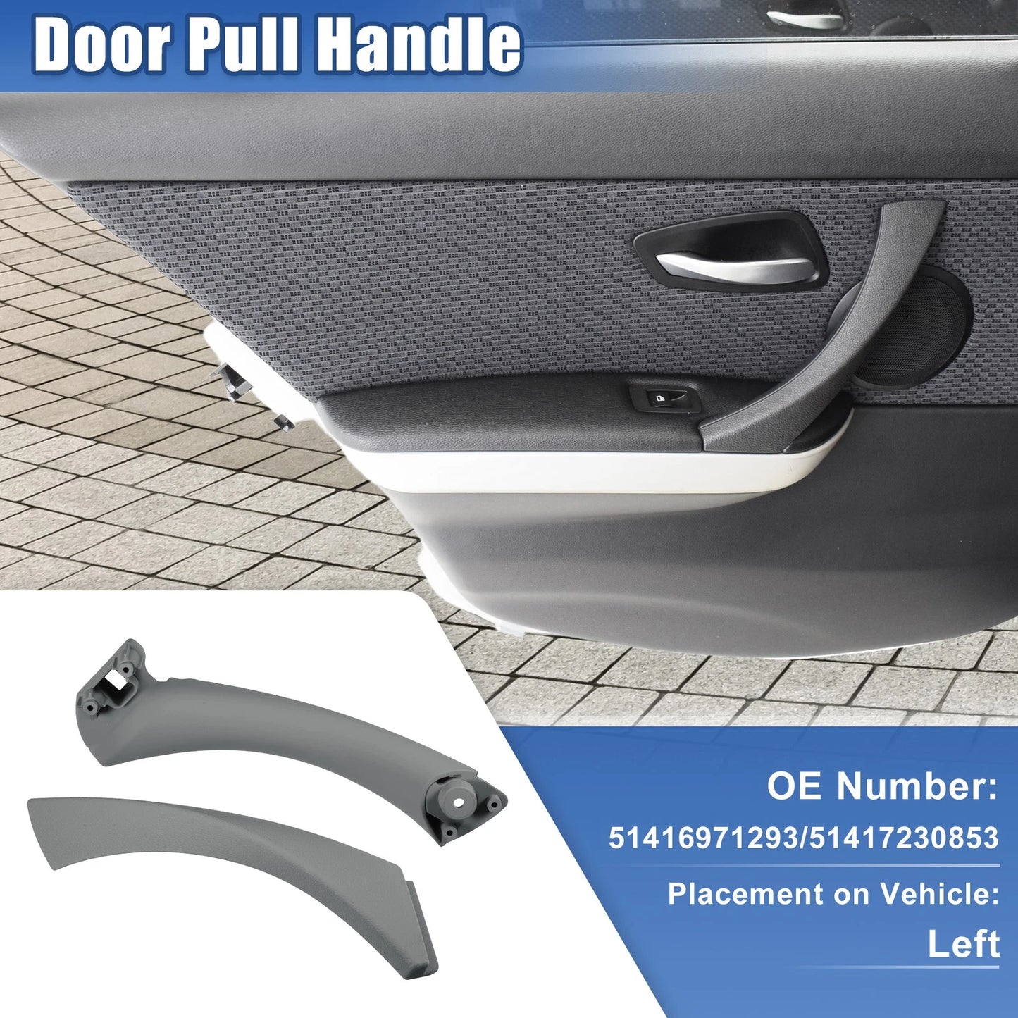 Car Interior Door Handle Left Side for BMW 328i (2007-2012)