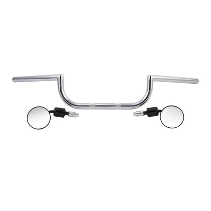 Chrome 7/8" Handlebar & Rear-View Mirrors for Yamaha Cafe Racer