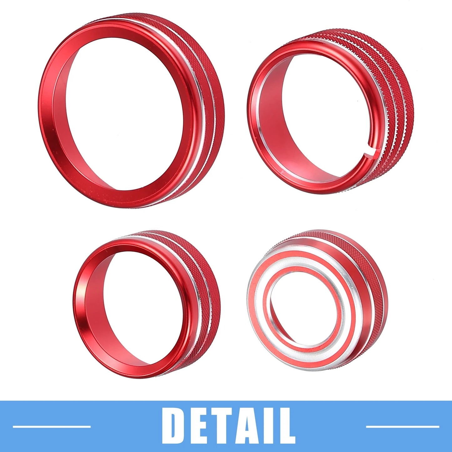 8 x Car AC Vent Ring Cover for GMC Sierra (2014-2018) Aluminum