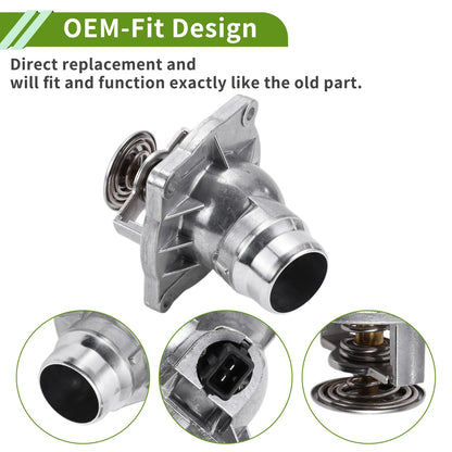 Engine Coolant Thermostat Housing for BMW E39 540i, E38 740i, E53 (1997-2003)