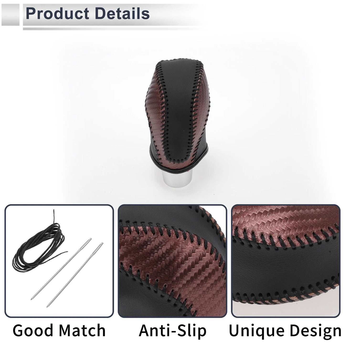 Car Gear Shift Knob Cover for Subaru Impreza (2017-2023) Brown Carbon Fiber