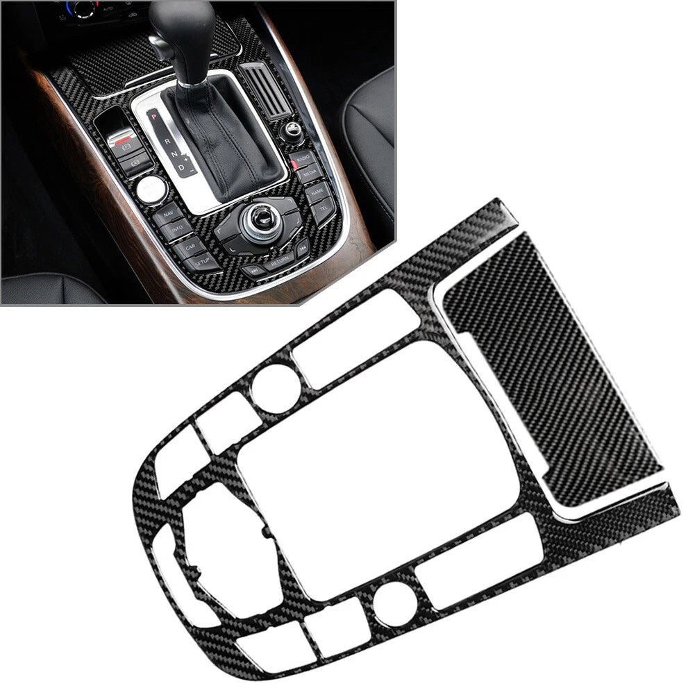 Carbon Fiber Center Console Gear Shift Panel Cover for Audi A4 A5 S4 S5 Q5 (2009-2023)