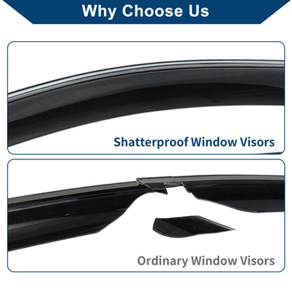 Car Window Deflectors for Lexus NX250 NX350 Side Window Vent Visors (2022-2024)