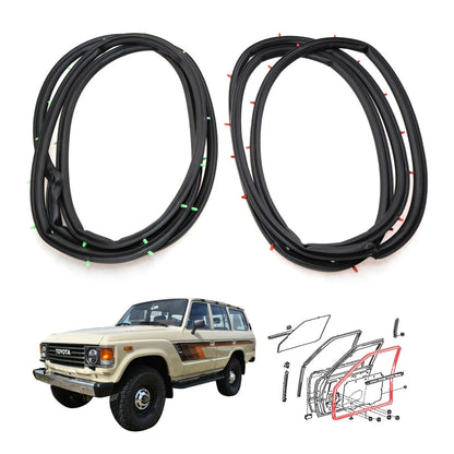 Front Door Weatherstrip Set for Toyota Land Cruiser BJ60 FJ61 FJ62 HJ60 1980-1990