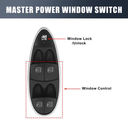 Master Driver Side Power Window Switch for Mercedes-Benz E280 (2007)