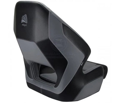 Relaxn Mako Series Premium Bucket Boat Seat Black Carbon Grey Thigh Support