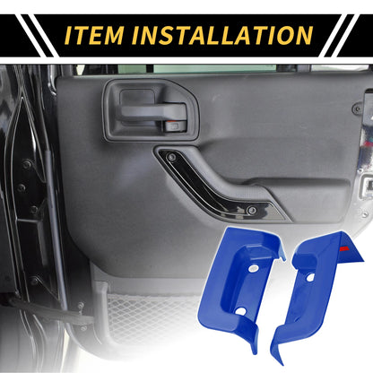 Rear Door Latch Lock Cover Trim for Jeep Wrangler JL JLU (2018-2024) Blue