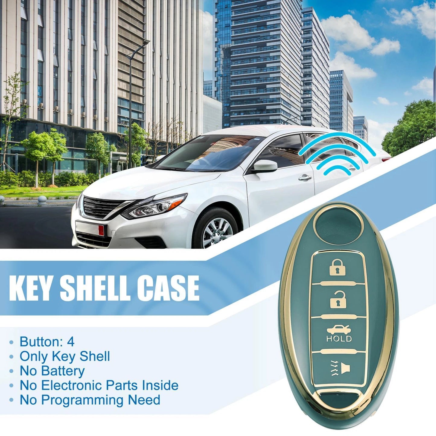 Silicone Car Smart Key Fob Case Cover for INFINITI QX80 (2014-2014)