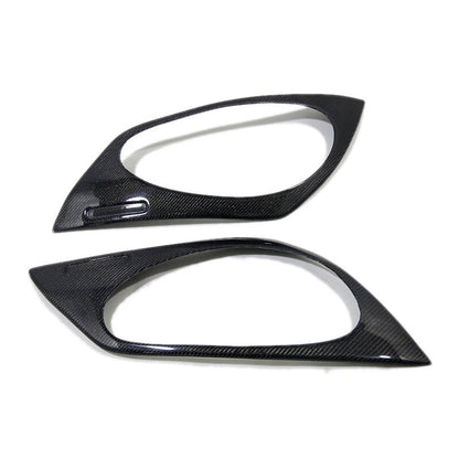 Carbon Fiber Front Bumper Headlight Cover Trim for 2003-2006 Nissan 350Z