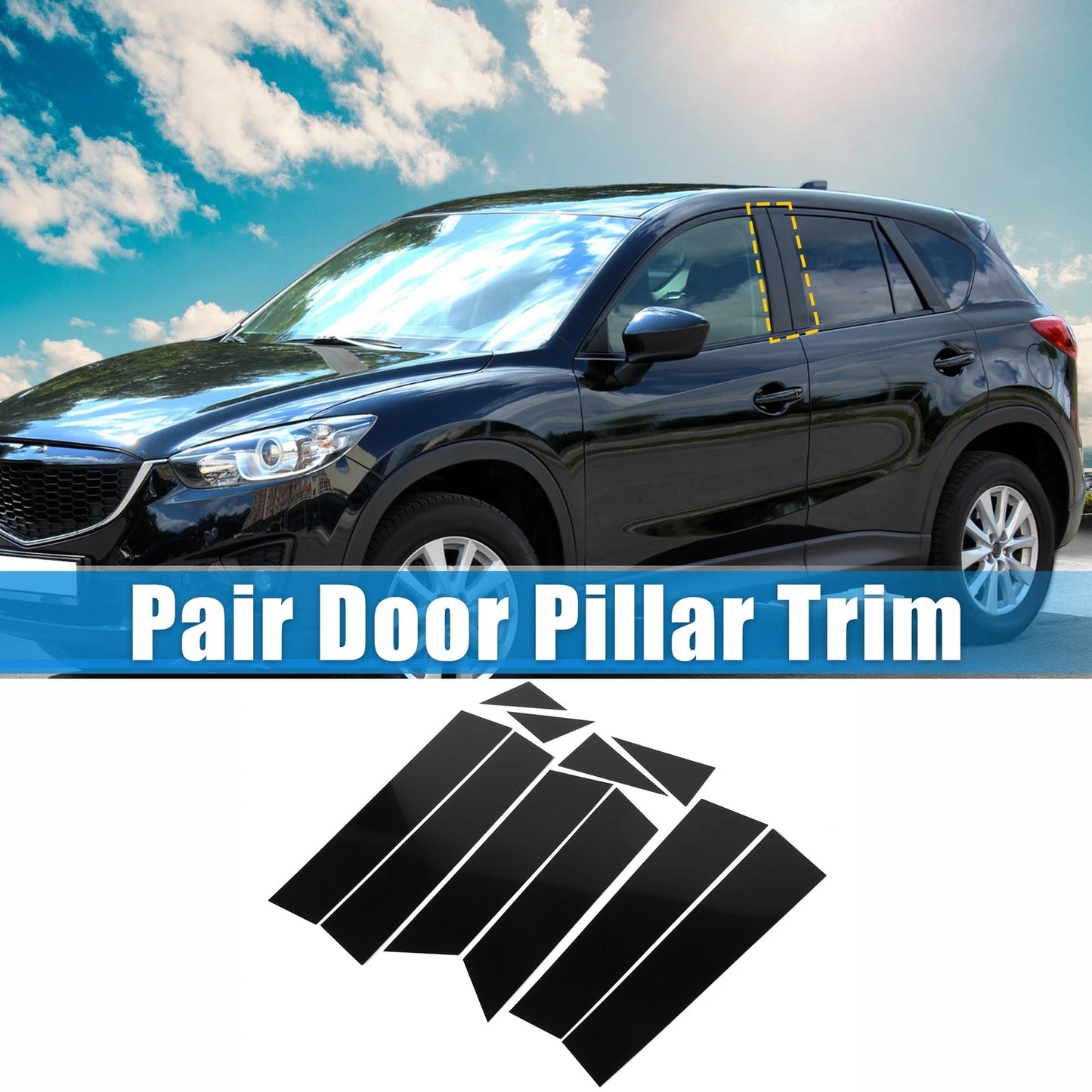 10Pcs Windshield B Pillar Trim for Mazda CX-5 CX5 (2017-2022)