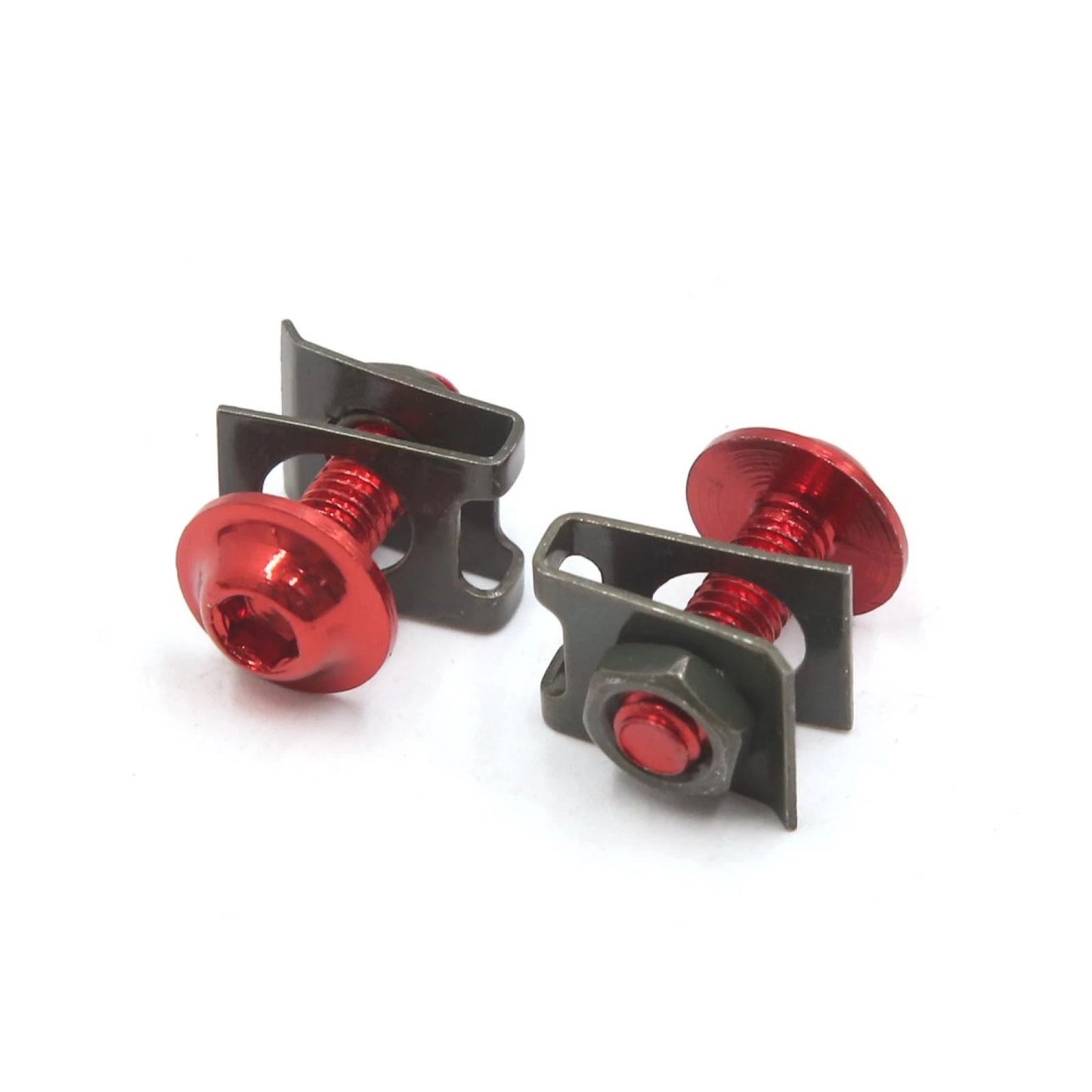 16Pcs 6mm Thread Dia Hexagon Bolts Screws Rivet Clip for Motorcycle